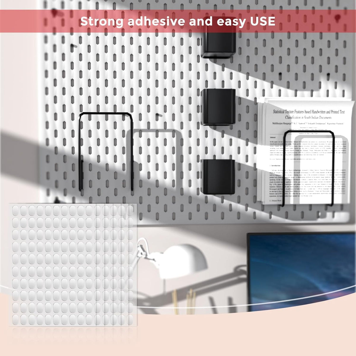 600pcs Double Sided Tape Wall Nano Sticky Dots Mounting Putty Two Sided Adhesive Strips Museum Putty Sticky Tack No Traces - Crafts Poster Decoration Picture Hanging Crafting Party 0.47"*0.75" Oval