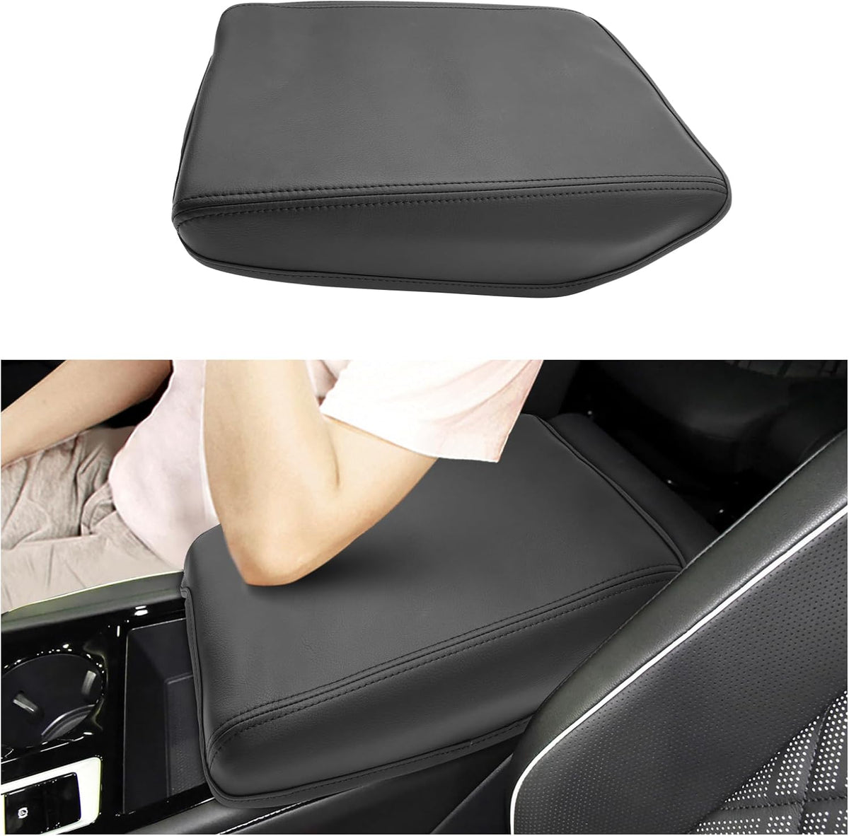 SXCY for 2024 2025 VW Atlas Armrest Cover for Volkswagen Atlas 2024 2025 Console Cover 2025 Atlas Center Console Cover 2024 2025 Atlas SEL Premium R-Line Accessories Middle Console Cover