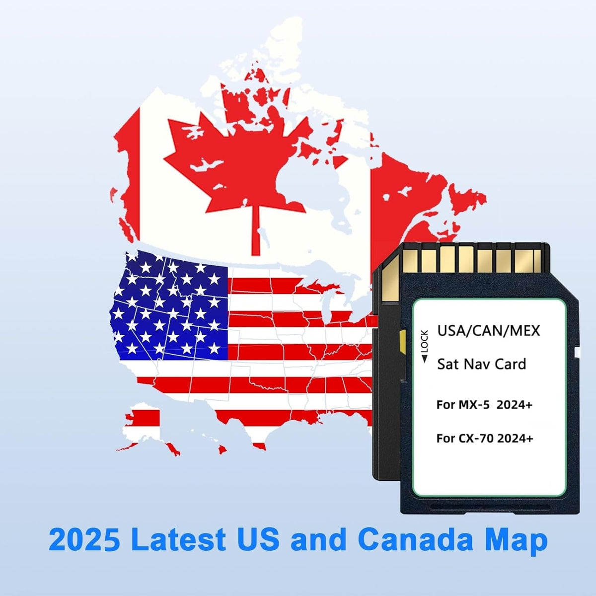 2025 Upgraded KMV6 66 EZ1B Navigation SD Card Map USA/CAN/MEX CX-5(2024-2025), CX-30/Model 3(2024), CX-90(2023-2025), KMV66Z1B Latest Navigation SD Card