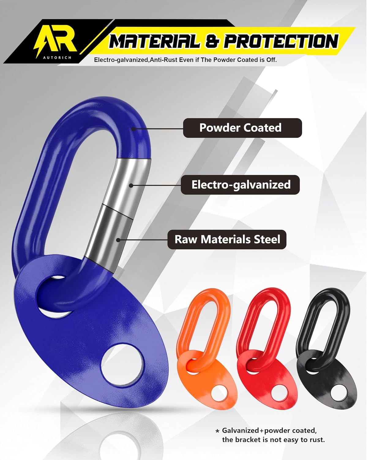 7100 Lifting Bracket Set for Engine - 4 Heavy-Duty Engine Lift Bracket 5500 Lb Capacity, Engine Support Bar for Lifting Slings and Load Levelers, Blue