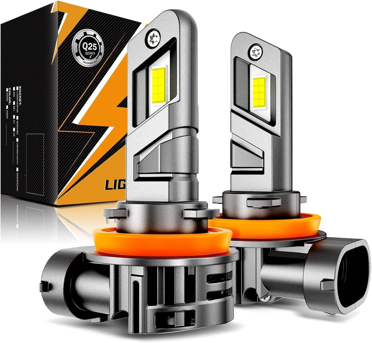 Auxbeam H11 H8 H9 Fog Lights, 600% Brighter Wireless H11 Light for Off-Road Use or Fog Light, Plug and Play