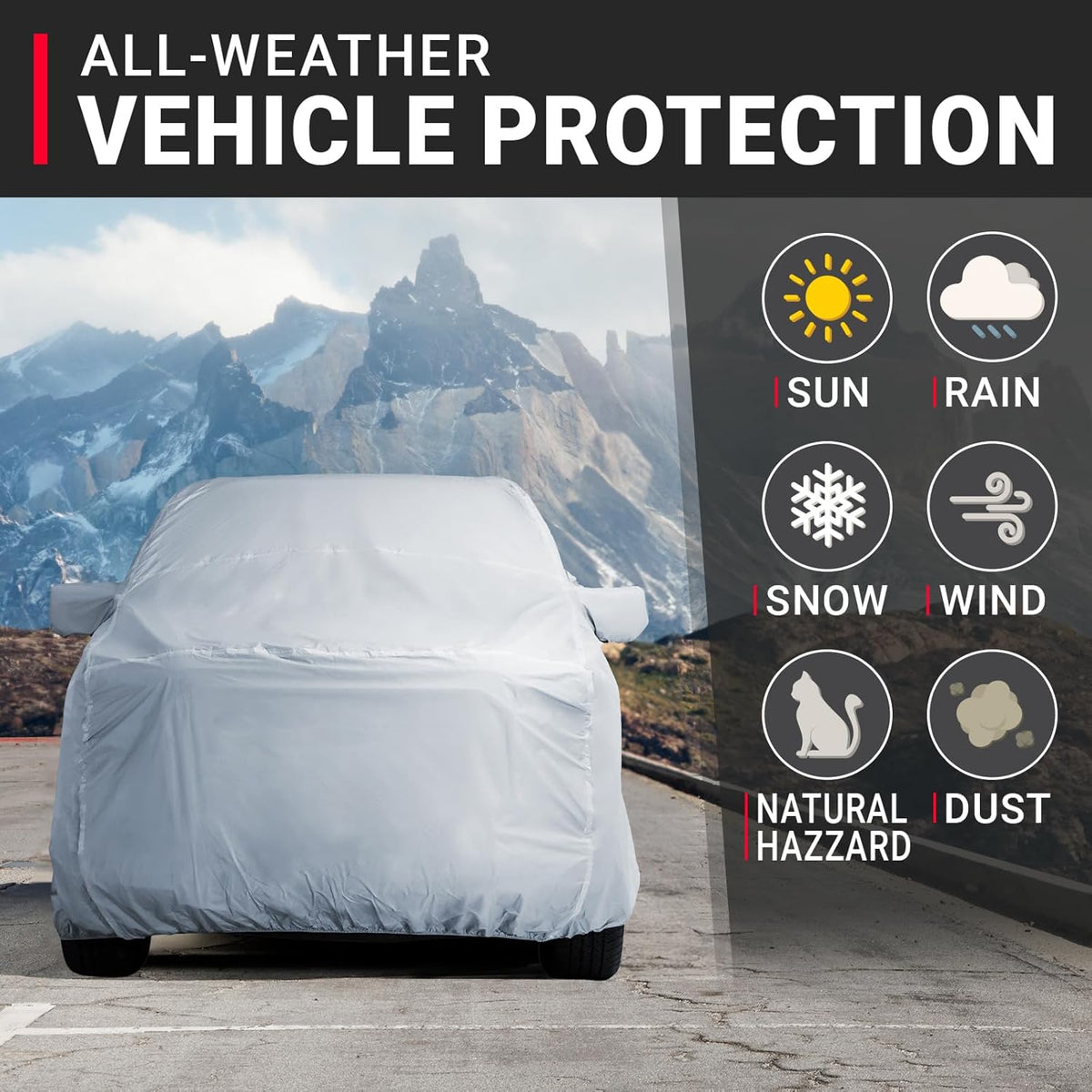 iCarCover Fits 2004-2024 Titan Crew Cab, 5.6 ft Short Bed Nissan Truck Cover Automobiles Form-Fit Padded Full Exterior Waterproof Automobiles Protection Covers