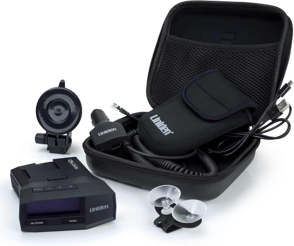 Uniden R8W (New Model) Extreme Long Range Laser/Radar Detector, 360° Awareness, Directional Arrows, Wi-Fi, Bluetooth, GPS, Real-Time Voice Alerts, Red Light & Speed Camera Alerts, R/TACH App