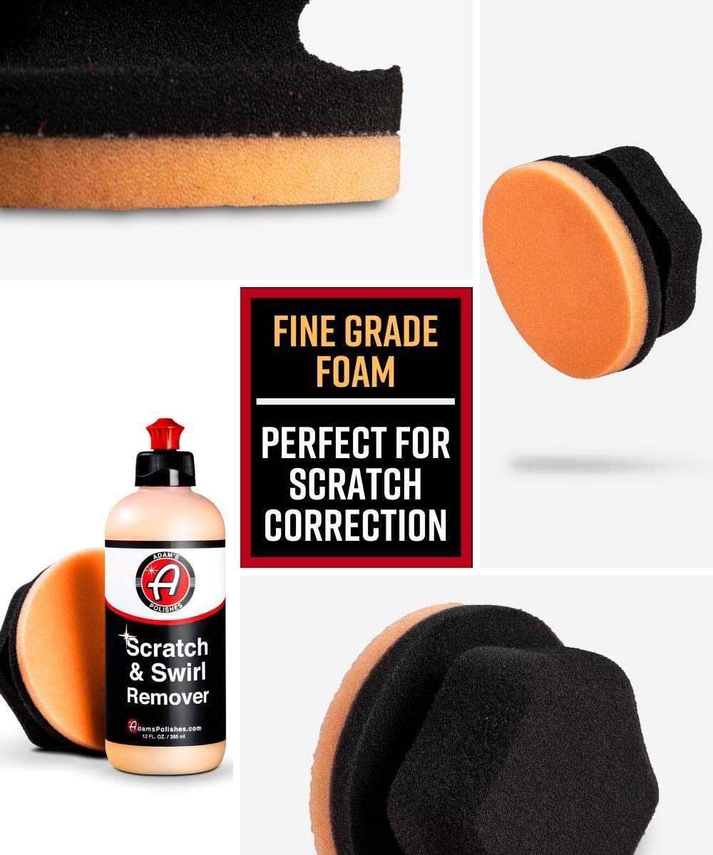 Adam's Polishes Car Scratch & Swirl Remover Hand Correction System | Remove & Restore Paint Transfer, Minor Imperfections, & Oxidation | Paired with Orange Compound Correction Pad Applicator (12oz)