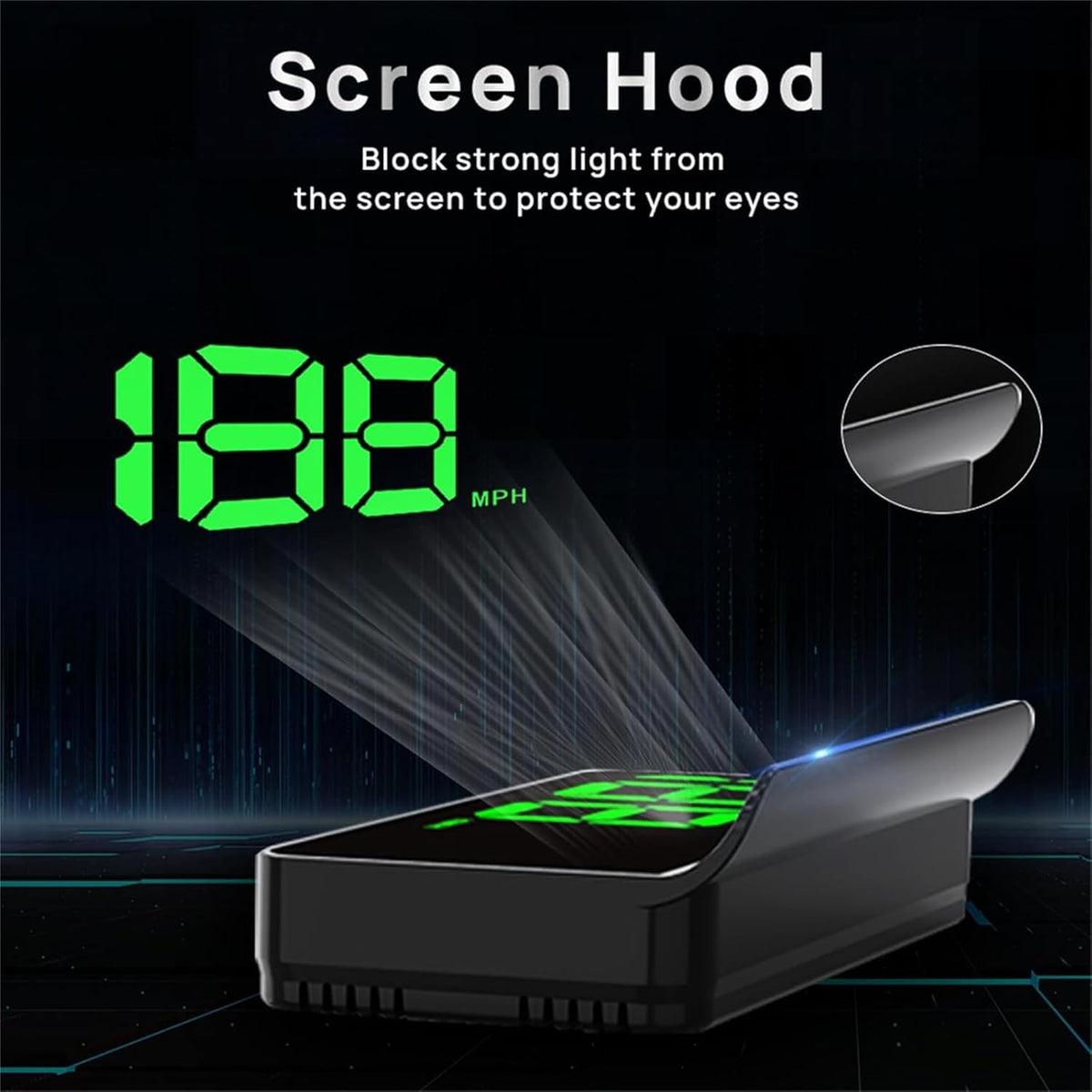 Heads up Display for Cars,Car HUD,Head up Display for Car,Digital GPS HUD Speedometer,USB Cable Plug and Play,Automatic Brightness Adjustment,Large Font Display