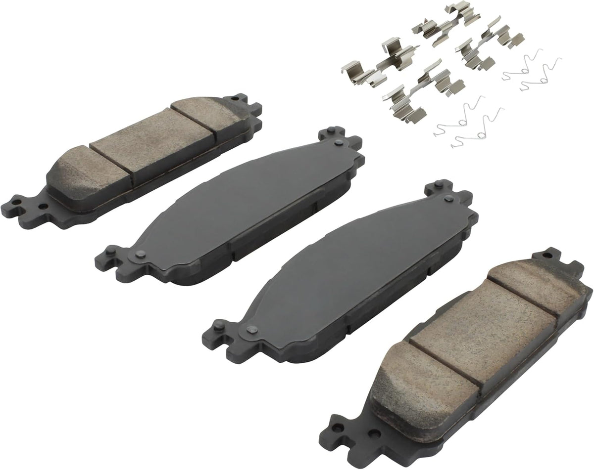 Premium Ceramic Front Brake Pads (1001-1508C) Compatible with Ford Explorer 2011-2019, Ford Flex 2011-2019, Ford Taurus 2010-2019, Lincoln MKS 2012-2012, Lincoln MKT 2012-2019