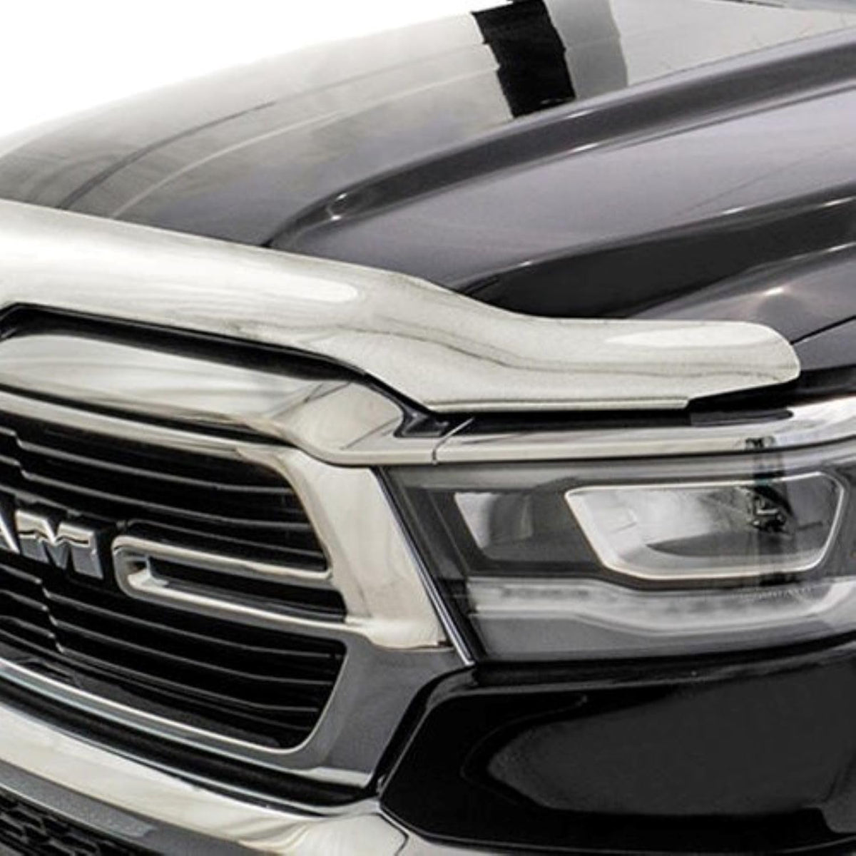 Auto Ventshade [AVS] Chrome Hood Shield / Protector | Fits 2016 - 2023 Toyota Tacoma | Medium Profile Bug Deflector - 1 pc., Chrome | 680681