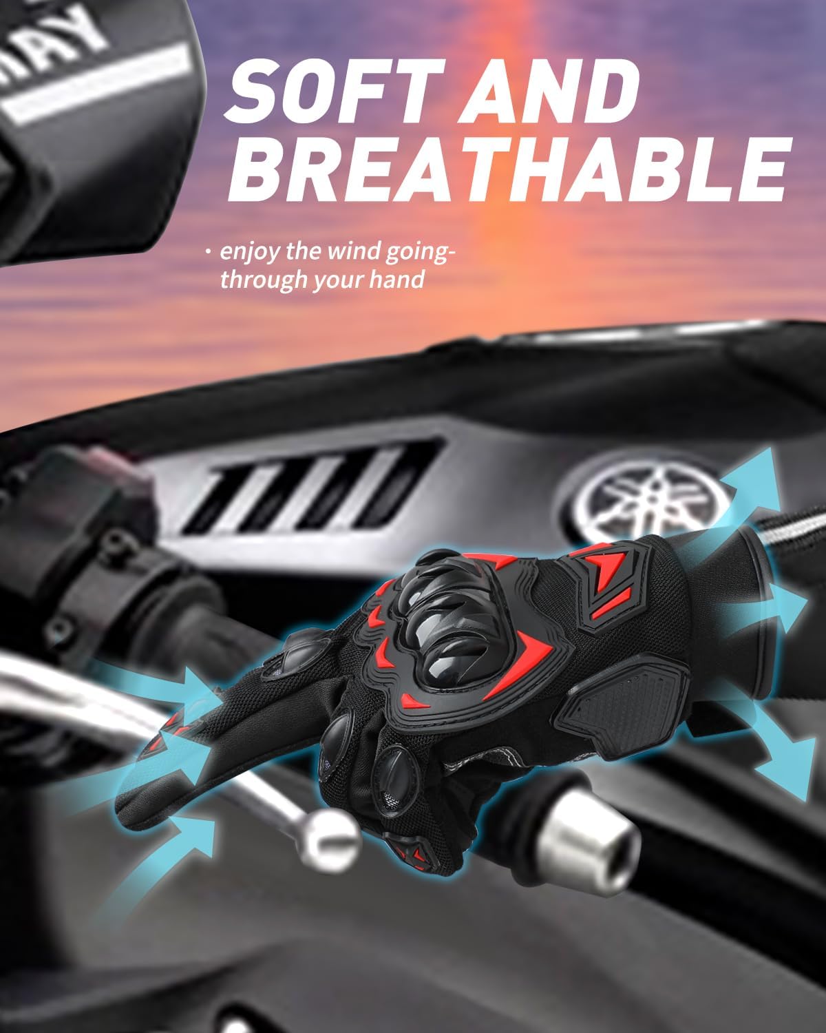 Motorcycle Gloves,Touchscreen Motorbike Gloves with Hard Knuckle Tactical Gloves Riding Gloves Anti-Slip Airsoft Gloves