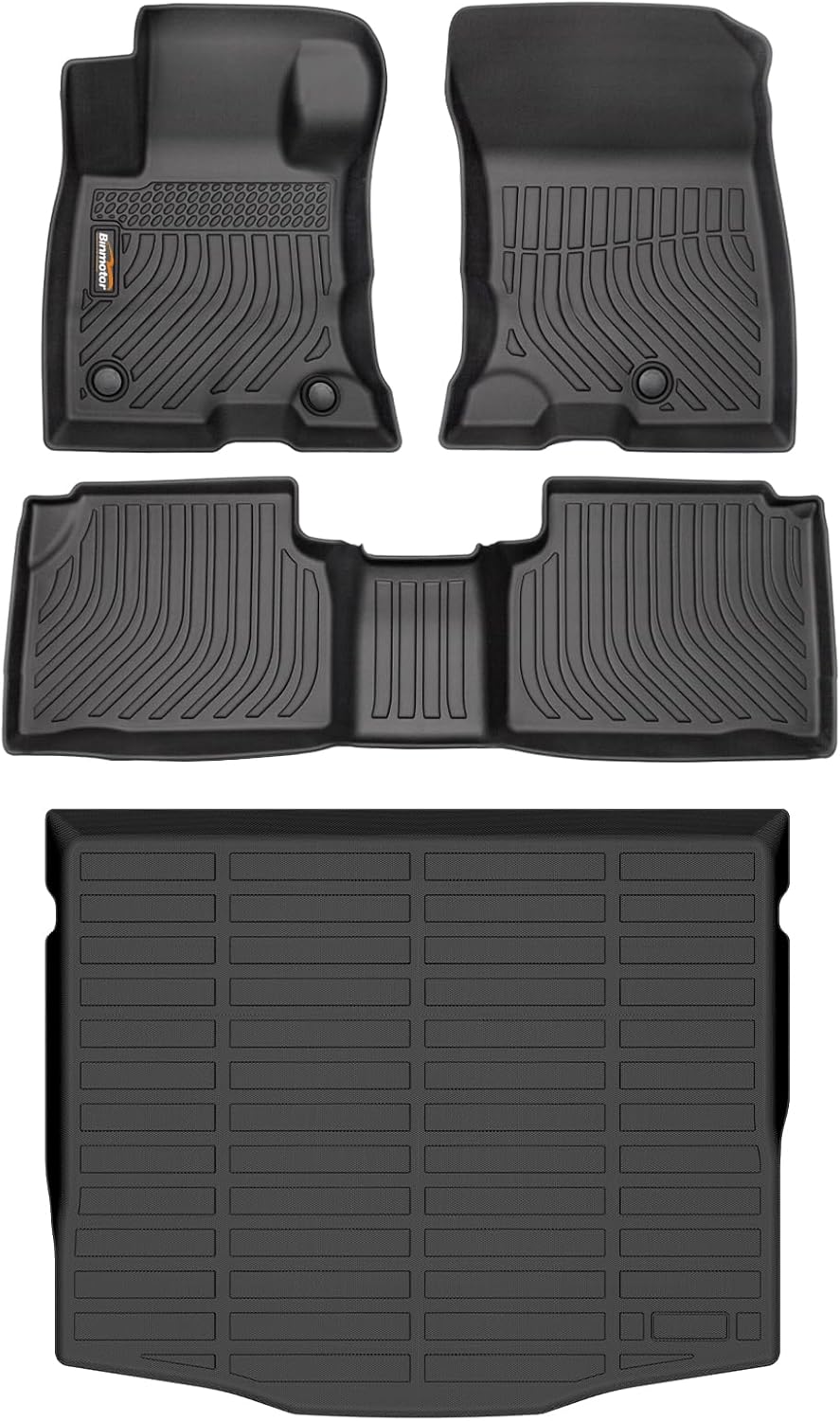 Binmotor-Floor Mats & Cargo Liner Set for Ford Escape Hybrid 2020-2025, All Weather Car Floor Mat for Ford Escape Hybrid Accessories, Rubber Mats TPE Car Liners Escape Trunk Liner Trunk Mat