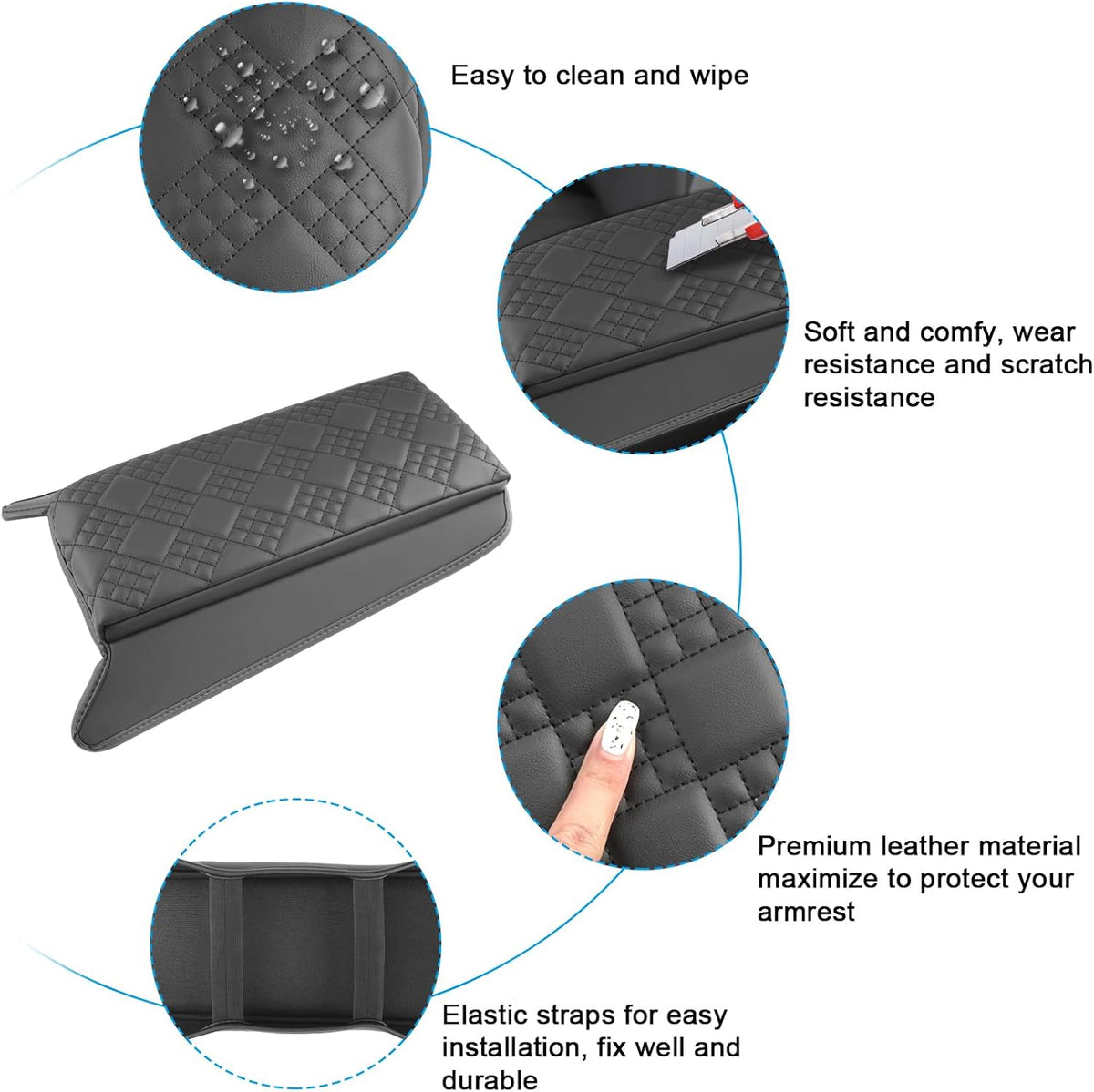 SXCY for 2025 BMW X3 Armrest Cover Pad for 2025 BMW X3 (30 / M50 xDrive) Accessories 2025 X3 Center Console Cover 2025 X3 Middle Console Cover Add Soft Cotton Cushion (Added-Pad)