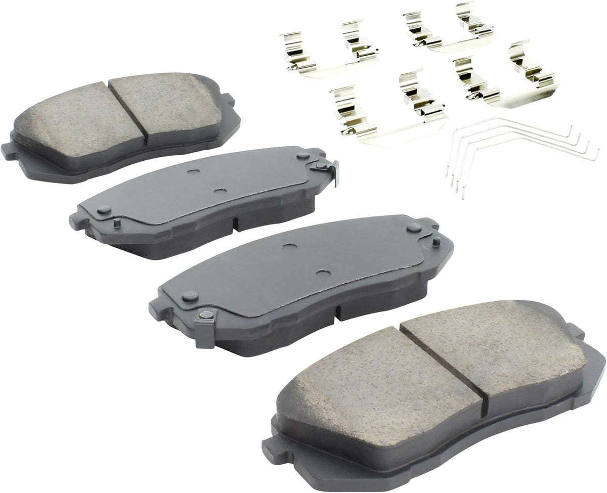 Premium Ceramic Front Brake Pads (1001-1855C) Compatible with Hyundai Elantra GT 2020-2018, Kona 2023-2018, Sonata 2019-2016, Kia Forte 2024-2020, Optima 2020-2017 & More
