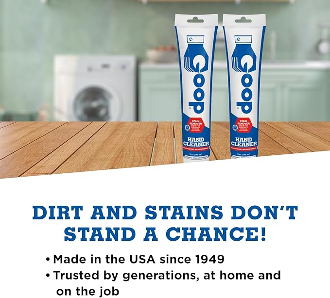GOOP Original Multi-Purpose Waterless Hand Cleaner and Stain Remover - 5 oz Tube (Pack of 2)