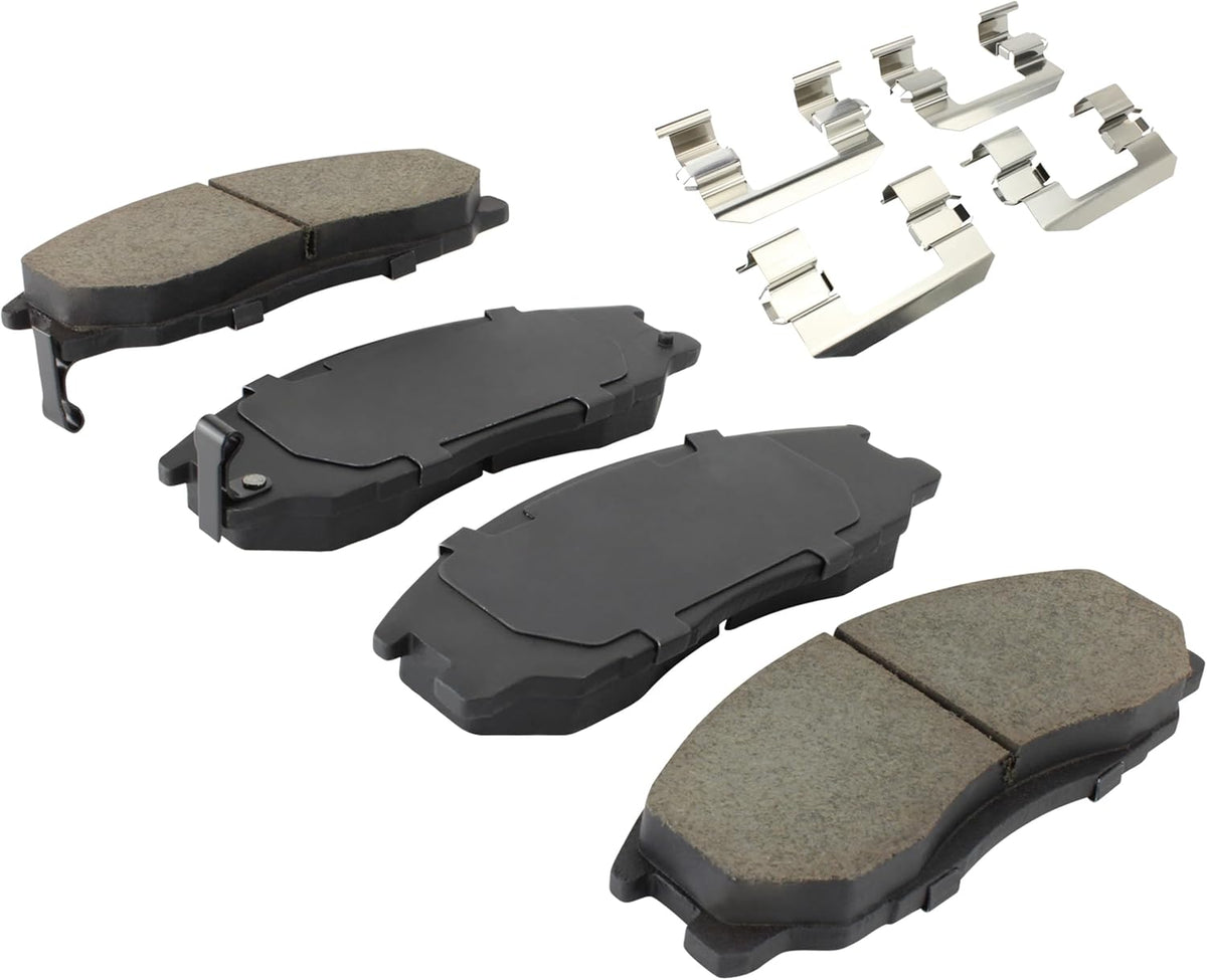 Premium Semi-Metallic Front Brake Pads (1001-0903M) Compatible with Hyundai Santa Fe 2001-2005, Kia Sedona 2002-2003