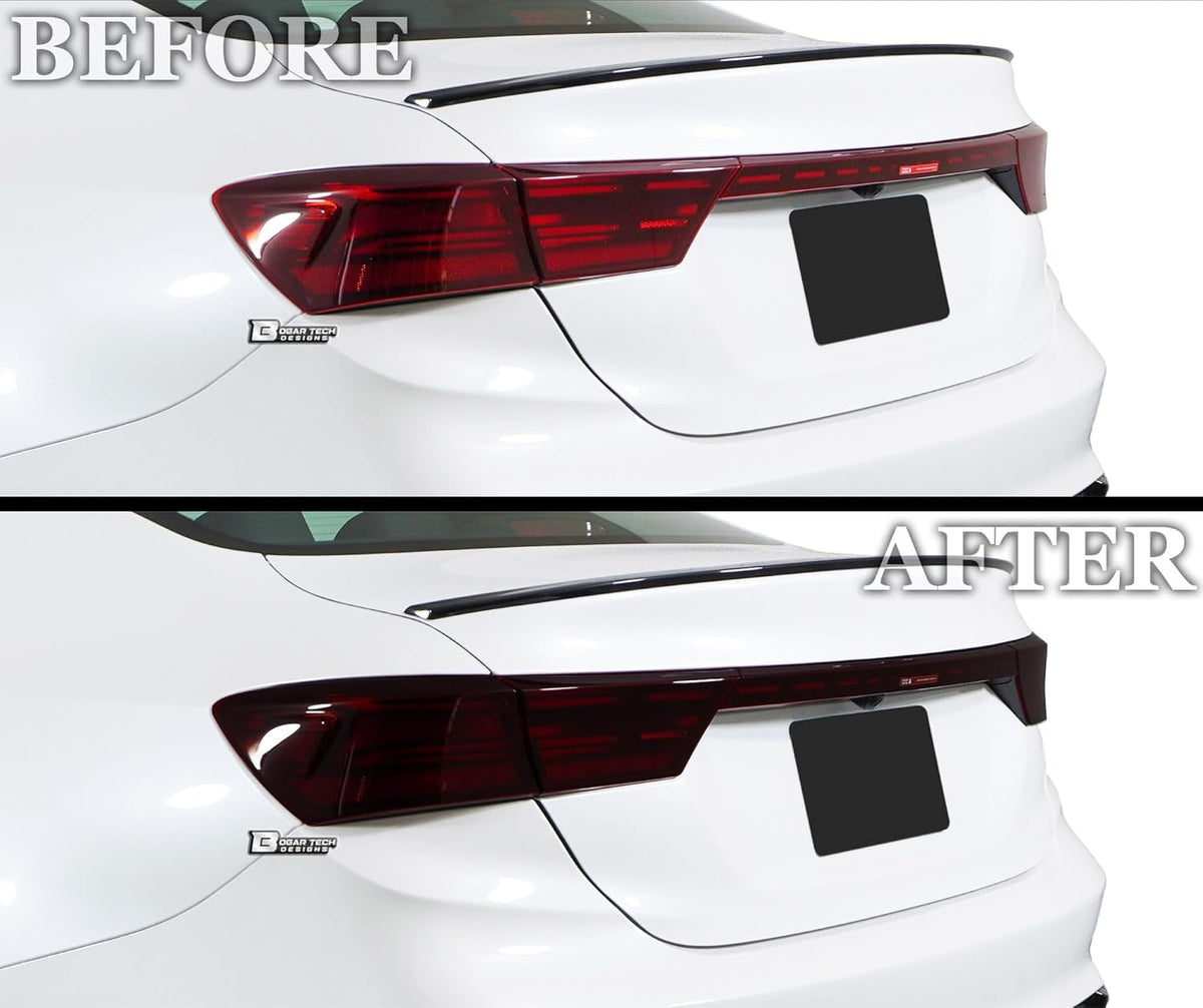 BOGAR TECH DESIGNS Full Headlight Taillight Reflector Sidemarker Tail Light Tint Kit Compatible with Kia Forte 2019-2021, Dark Smoke