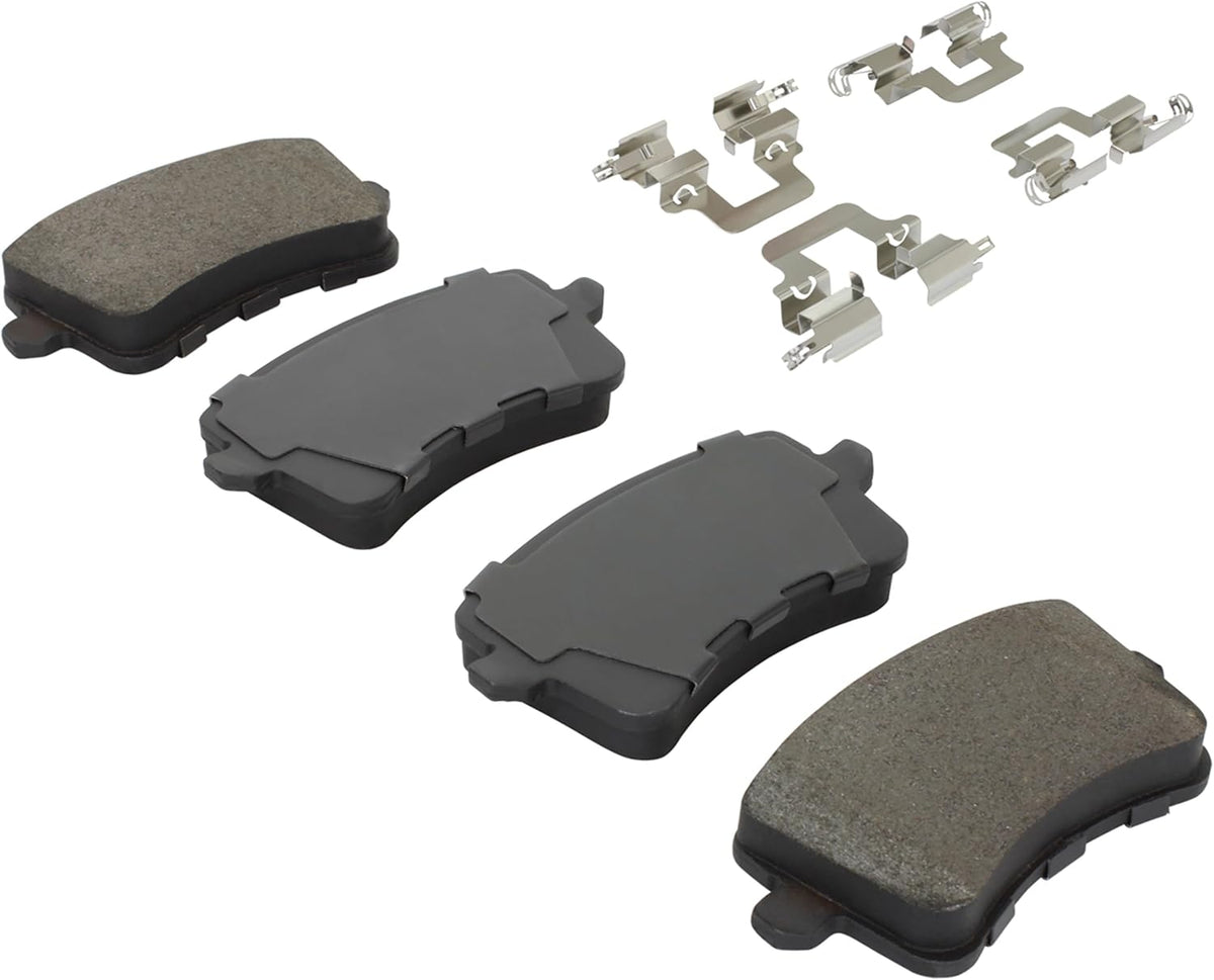 Premium Ceramic Rear Brake Pads (1001-1386C) Compatible with Audi A4 2010-2009, A4 2016-2012, A4 Quattro 2016-2009, A5 2016-2009, A5 Quattro 2017-2008, allroad 2016-2013, Q5 2017-2009