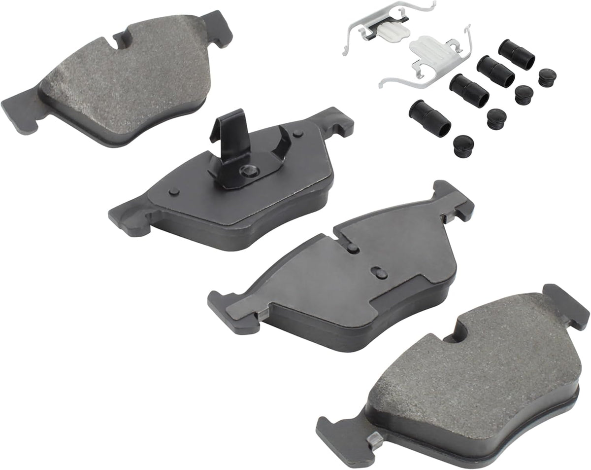 Premium Semi-Metallic Front Brake Pads (1001-1504M) Compatible with BMW 528i 2011-2016, BMW 528i xDrive 2012-2016