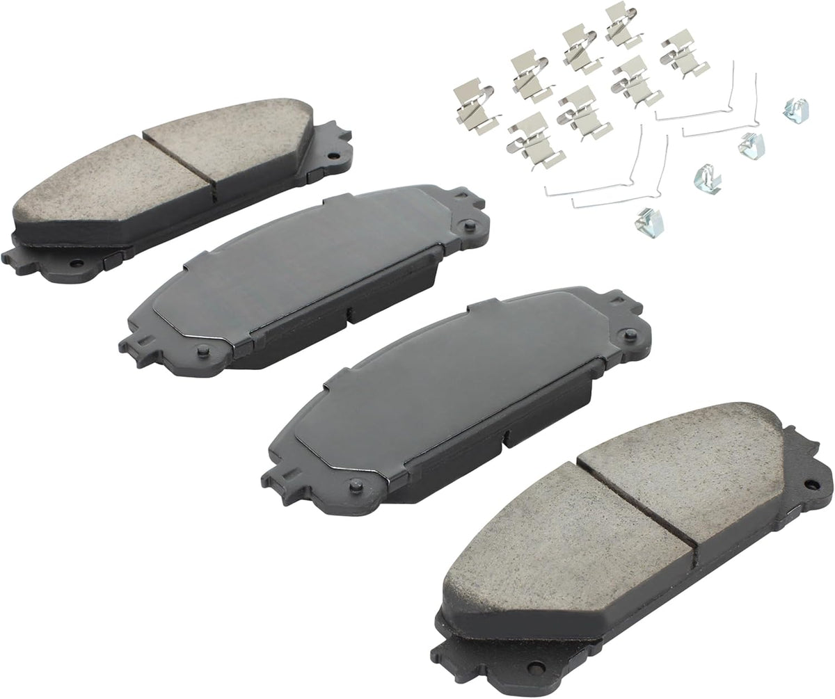 Premium Ceramic Front Brake Pads (1001-1324C) Compatible with 2008-2025 Lexus/Subaru/Toyota (Avalon/Camry/Crown/Highlander/NX200t/NX250/NX300/NX300h/NX350/NX350h/NX450h+/RAV4 Prime)