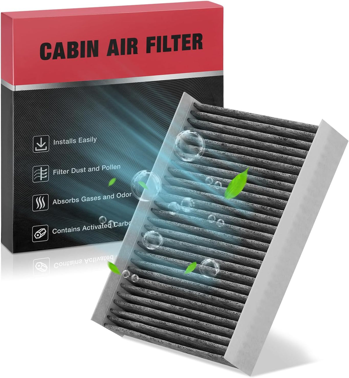 BDFHYK Cabin Air Filter with Activated Carbon Compatible with Dodge Hornet 2023, Compatible with Jeep Renegade 2015-2023, Compass 2017-2022, Replace# CF11810