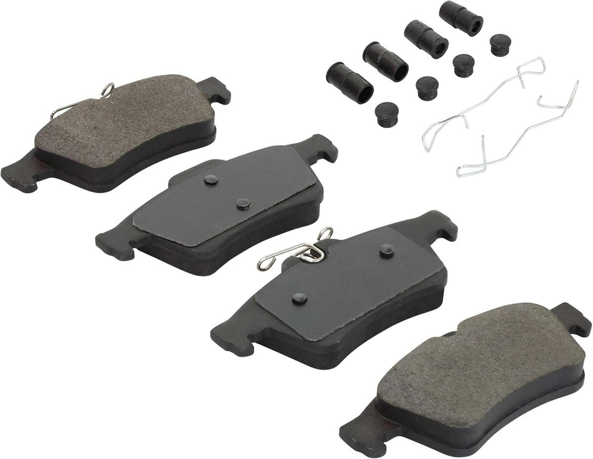 Premium Ceramic Rear Brake Pads (1001-1095C) Compatible with 2003-2023 Cadillac/Chevrolet/Ford/Jaguar/Mazda/Mercedes-Benz/Pontiac/Volvo (Escape/Focus/G550/MX-5/S40/Sky/S-Type & More)