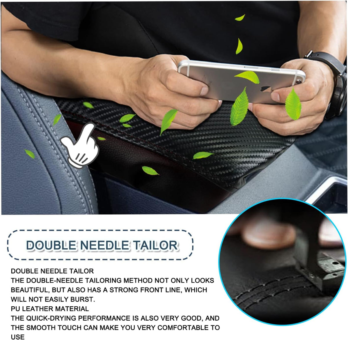 Ruiya Armrest Cover for Mitsubishi Outlander 2022+ Armrest Cushion Mitsubishi Outlander 2022-2024 Accessories Center Console Cover Compatible with 2022 2023 2024 Mitsubishi Outlander