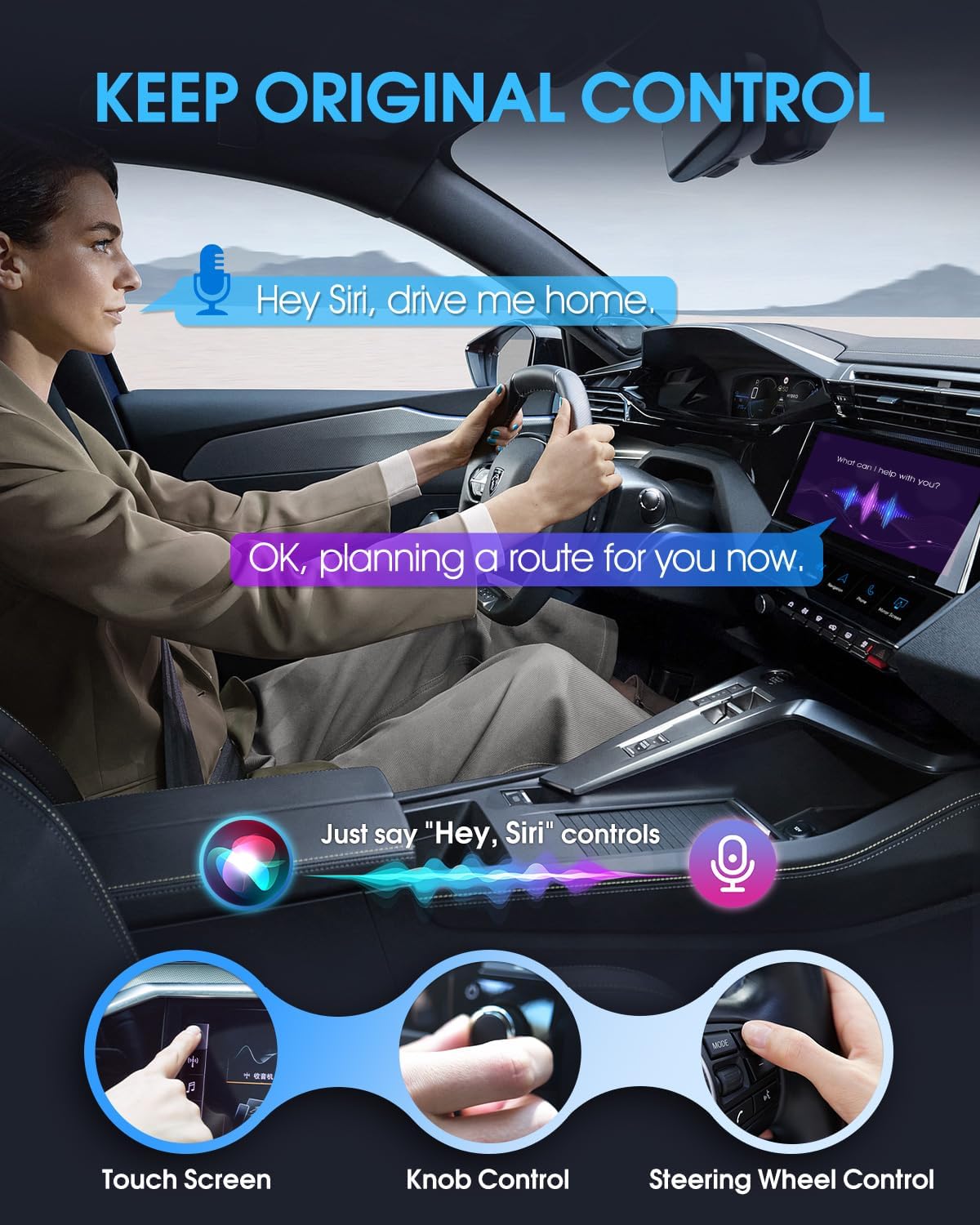 Wireless CarPlay Adapter - Fast & Stable Connection for Carplay Wireless Adapter Convert Factory Wired to Wireless CarPlay Dongle Plug & Play Car Play Fit for iPhone iOS 10+ (Silver)