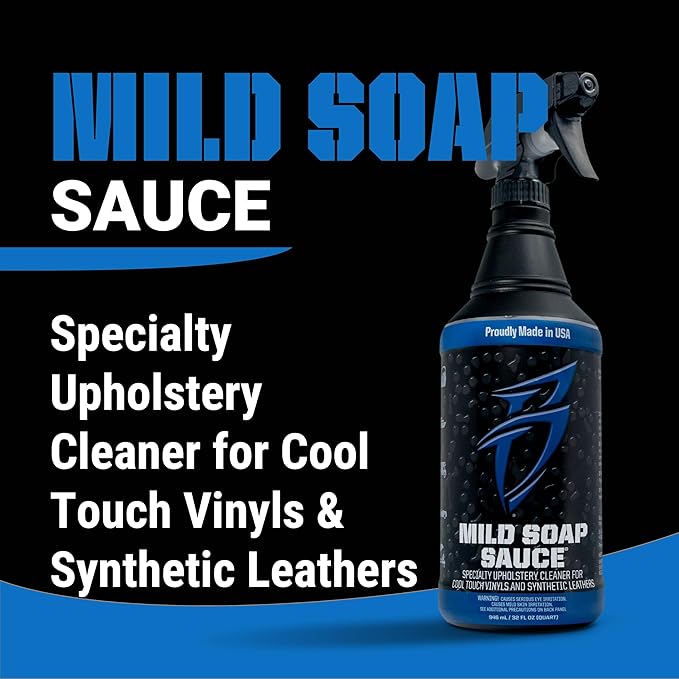 Bling Sauce Mild Soap Sauce Premium Upholstery and Vinly Cleaner with UV Inhibitors, for Boats, Cars, RVs, 32 oz
