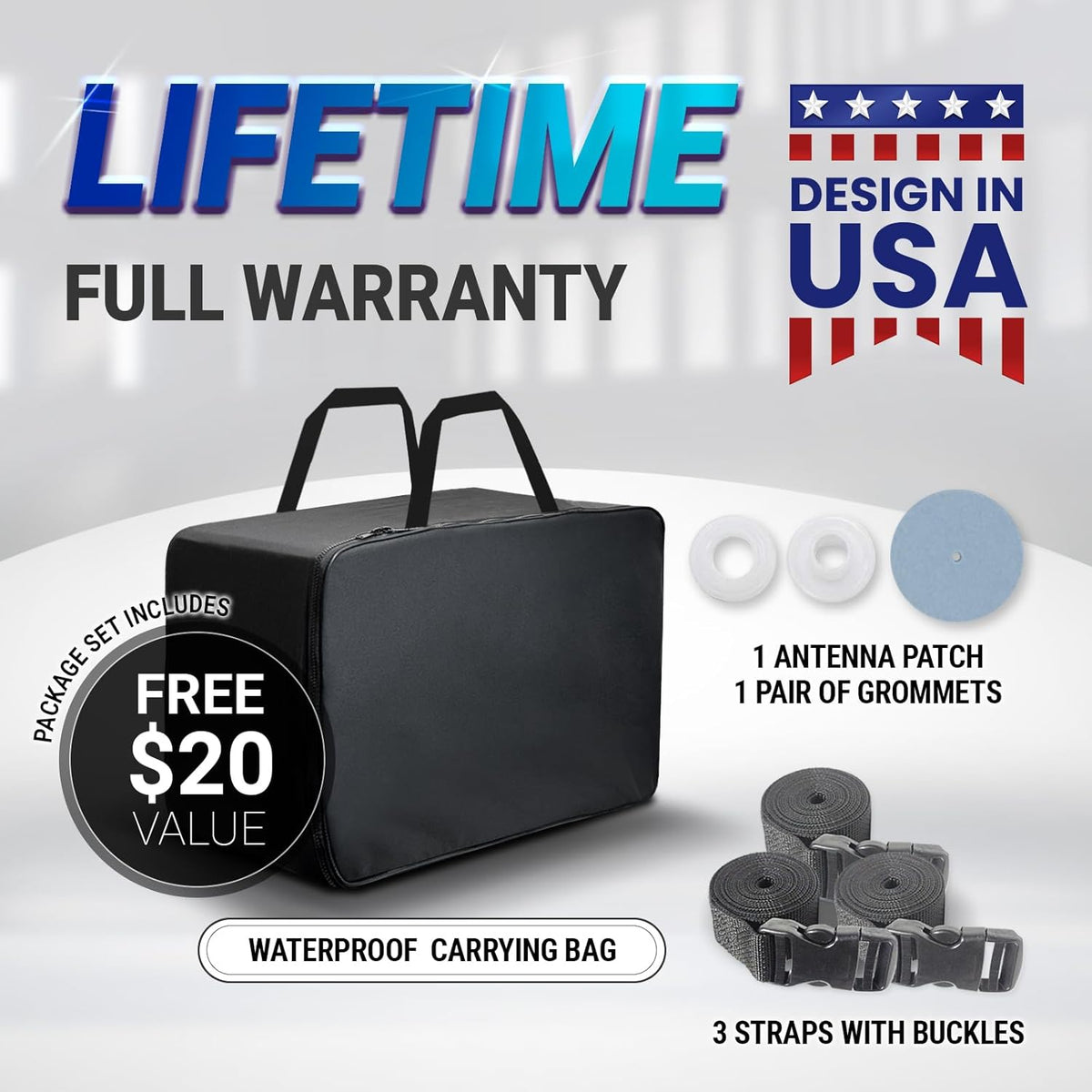iCarCover Custom Car Cover for Pontiac Parisienne Wagon (1965-1970) Waterproof All-Weather Rain Snow UV Sun Protector Full Exterior Indoor Outdoor Car Cover (Stripe - Black/Red)