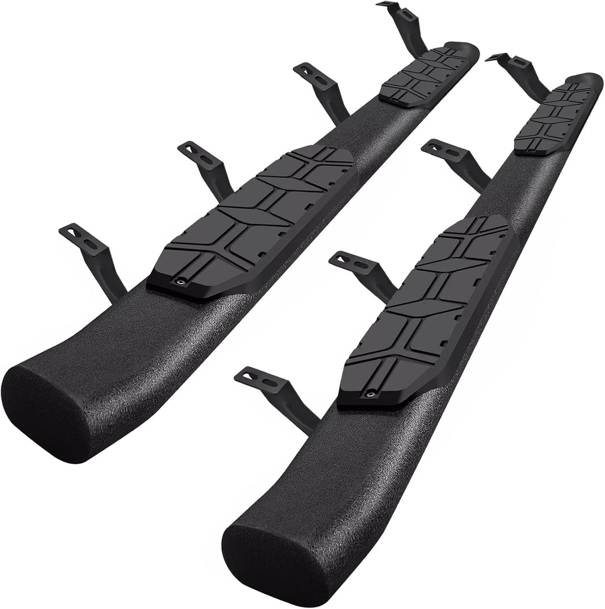 4.3 Inches Oval Tube Bar Running Boards Compatible with 2024 2025 Tacoma Double Cab with 4 Full-Size Doors. Tacoma Step Bars and Carbon Steel Side Steps Step Bars.