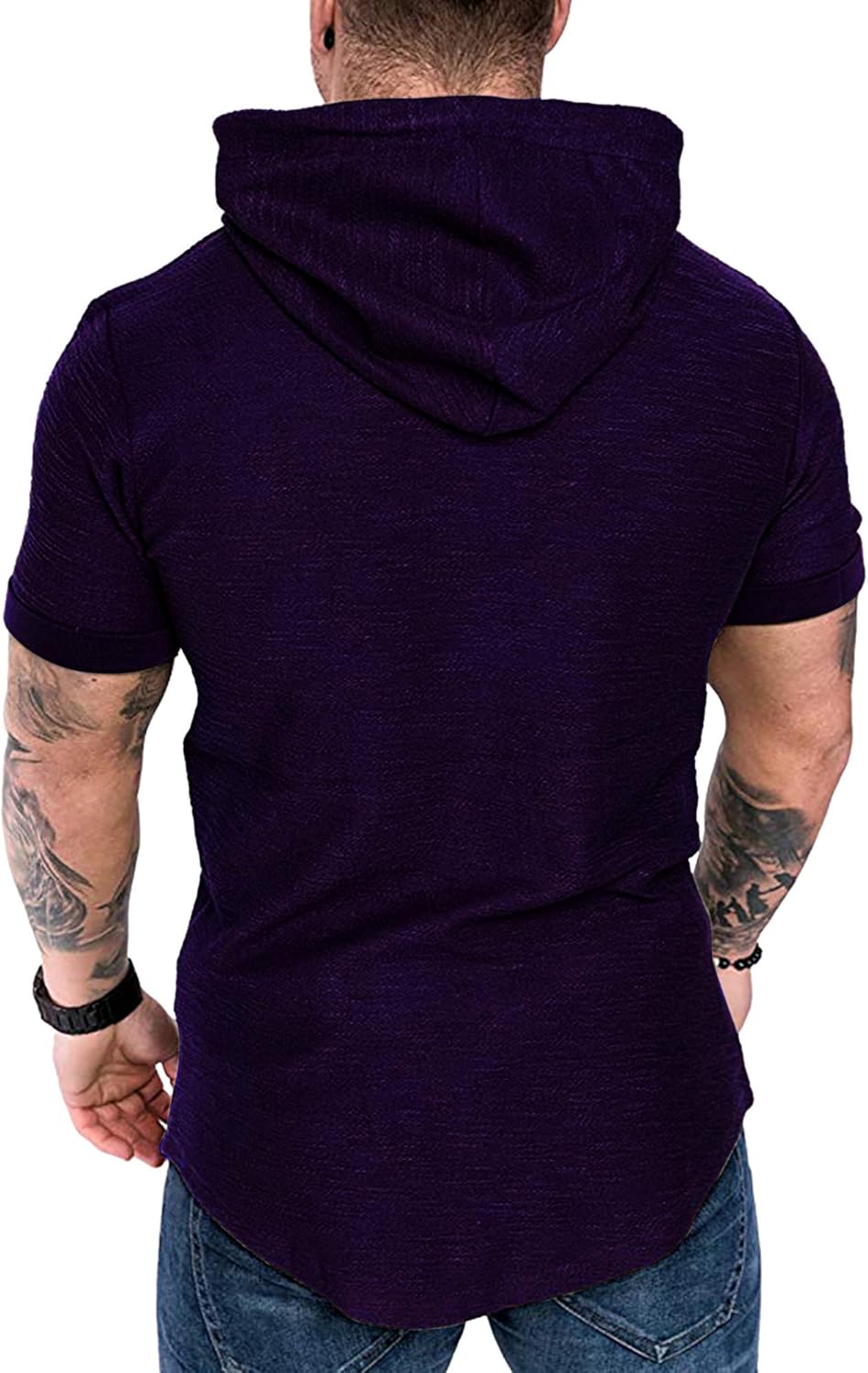 Lexiart Mens Fashion Athletic Hoodies Sport Sweatshirt Solid Color Fleece Pullover