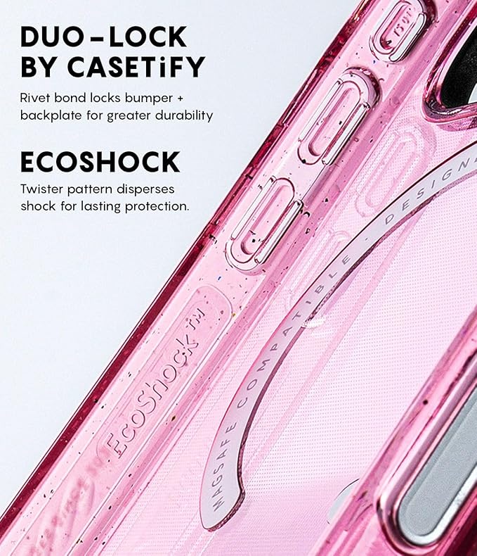 CASETiFY Impact iPhone Air Case [Slim/Compatible with Magsafe / 8.2 ft. 4X Military Grade Drop Protection] - Patched Cheetah - Clear Black