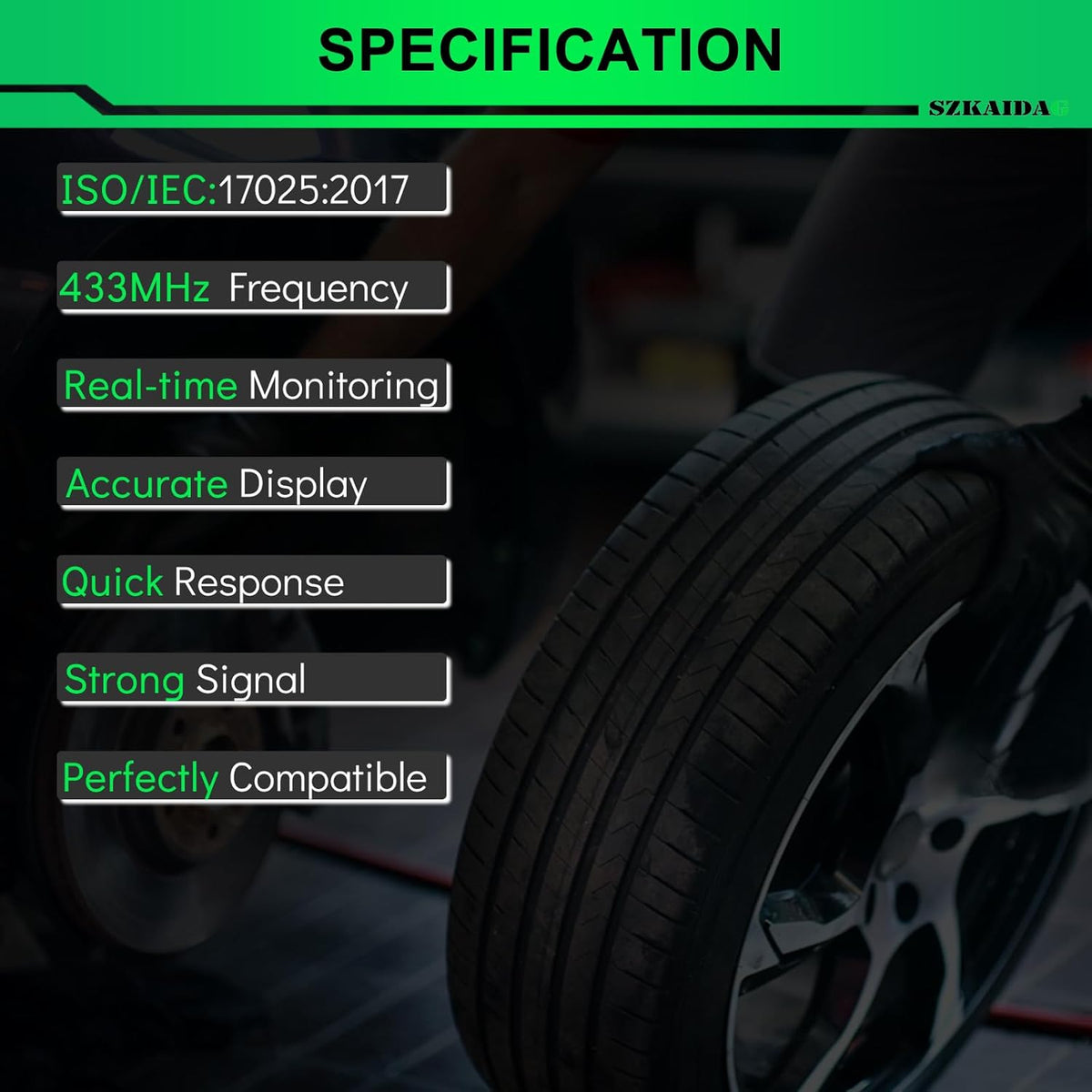 433MHz TPMS Sensors Pre-Programmed for:-Dodge Durango 2011-2015 Charger Challenger for:-Jeep Wrangler 2014-2019 Grand Cherokee for:-Ram 1500 2500 for:-Chrysler 300 OE#56029398AB