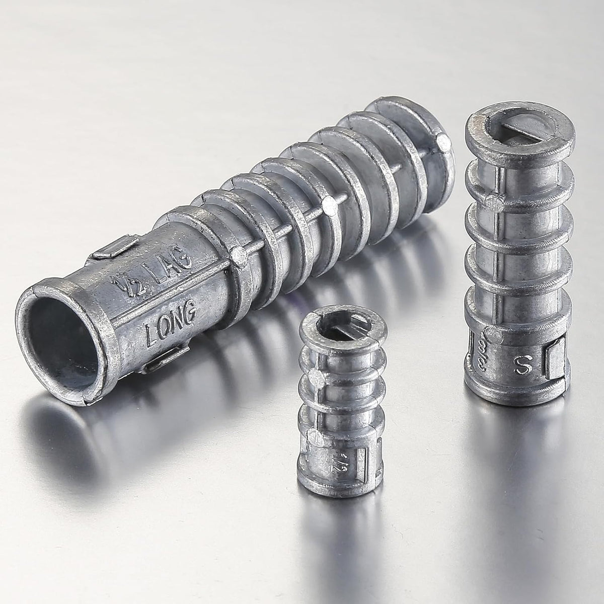 Wensilon(100pcs) 1/4 * 1 Lag Shield Anchor Long Zinc Alloy Bolts Concrete Anchors, Zinc Alloy Masonry Anchors Hole
