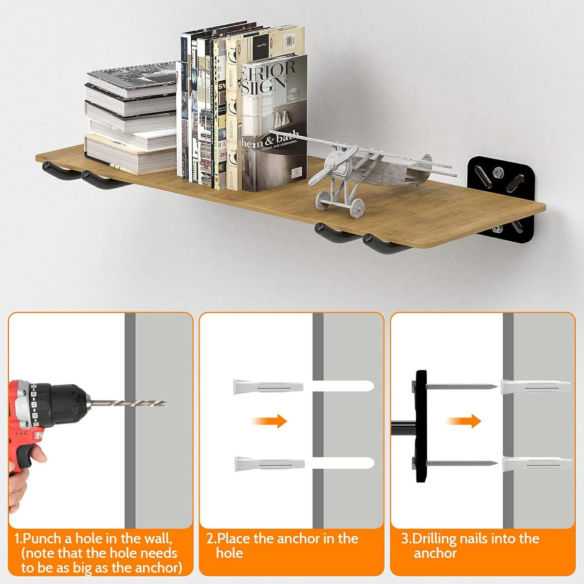 2PCS Racks for chairs,12.4 inch Garage Hooks,Heavy Duty Hooks,Wall Mount Garage Hooks,Hanger for Garage Wall,Heavy Duty Storage Hangers,Organizer to Chairs,Power Tools,Garden Tools,max 120lb.