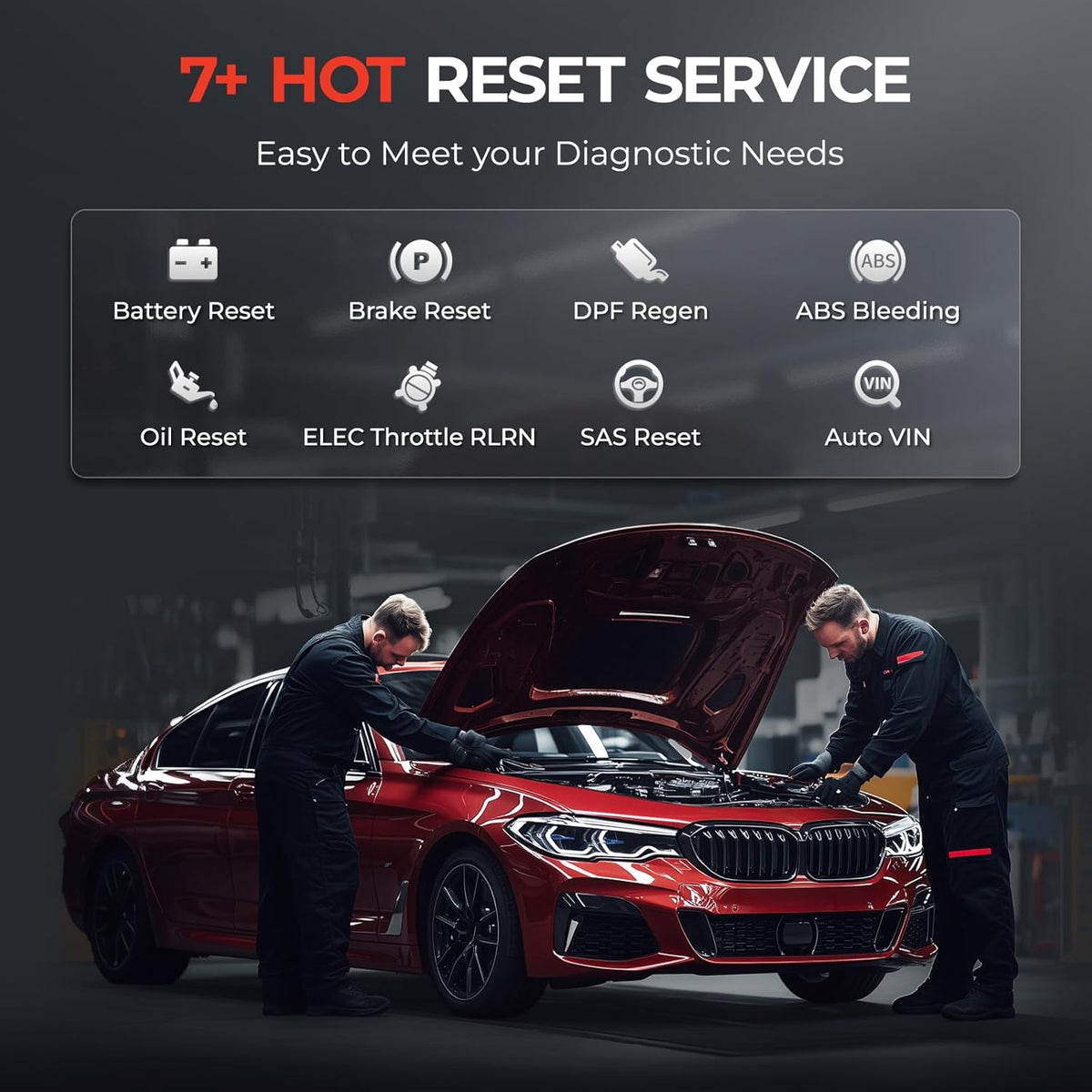 LAUNCH CRP123I V2.0 Elite OBD2 Scanner Diagnostic Tool, 2025 New Code Reader for Cars and Trucks, Engine ABS SRS Transmission Car Scanner, Lifetime Free Update, Oil/EPB/DPF/SAS/BMS Throttle Relearn