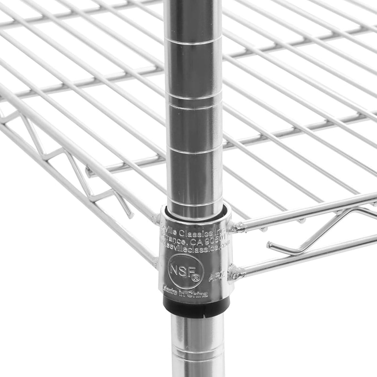 Seville Classics UltraDurable Heavy Duty NSF Solid Steel Wire Rack Storage Unit Organizer for Garage, Warehouse, Office, Restaurant, Classroom, Kitchen, 5-Tier Shelving, 24" W x 18" D