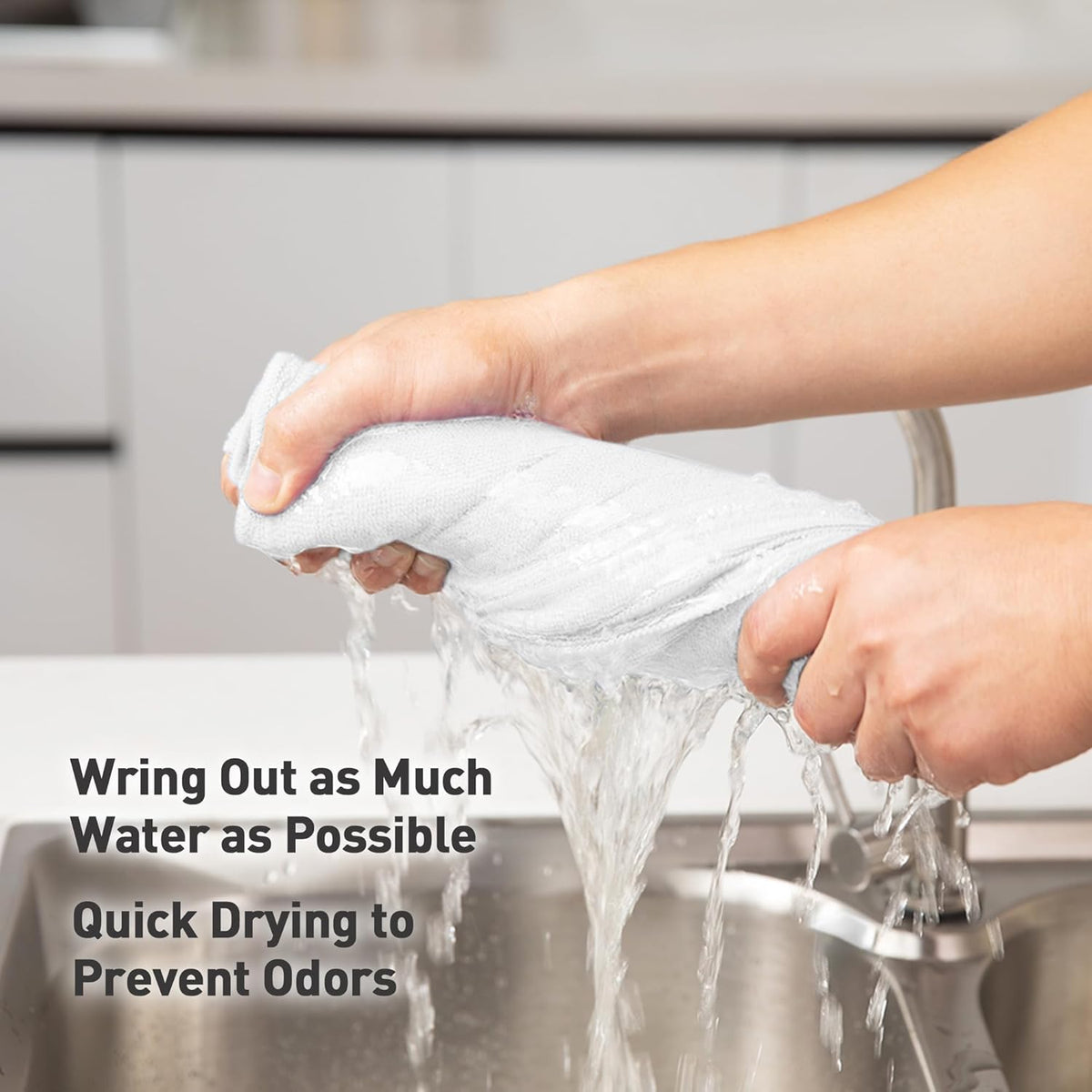 White Microfiber Cleaning Cloth 13"x13", Ultra Soft Absorbent Microfiber Cleaning Rags for Housekeeping Cleaning Supplies, Lint Free Reusable Cleaning Cloths for House Washable, Pack of 12