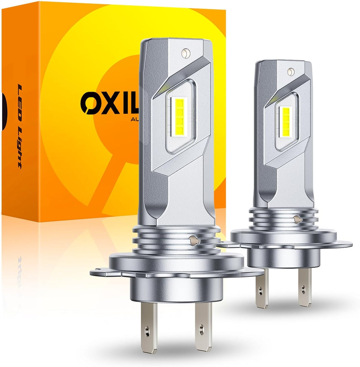 OXILAM 2025 Q26 H7 Bulbs Real 1:1 Design, 36000LM Brighter H7 Fog Light Bulbs, 6500K Cool White Light Bulb Non-polarity, 3Min Plug and Play, IP68, Pack of 2