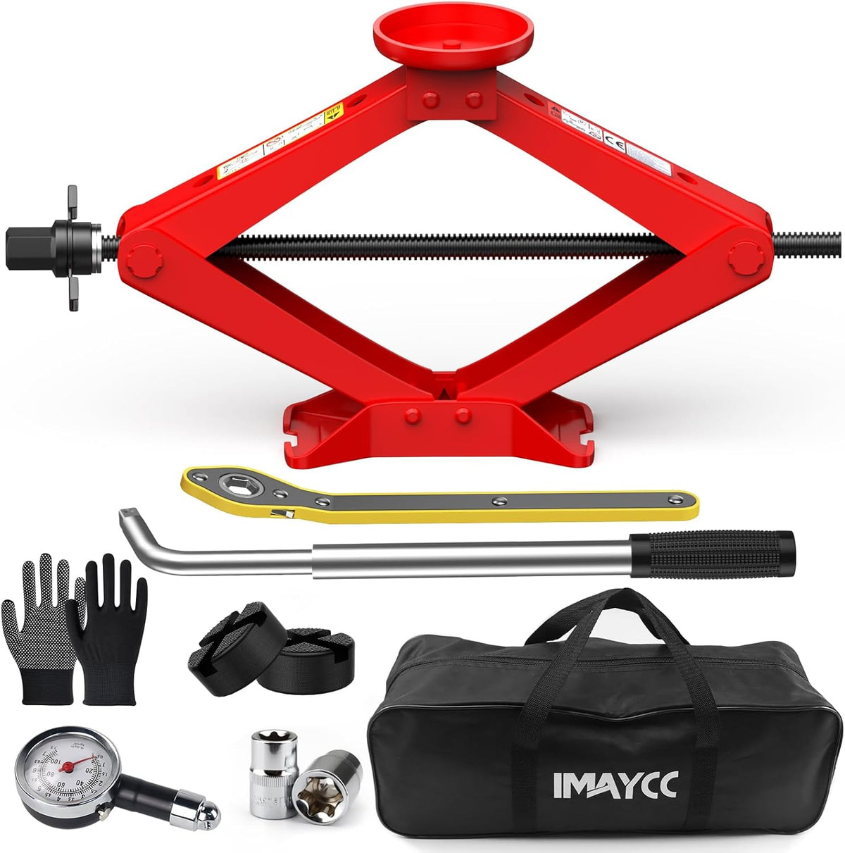 Scissor Jack for Car 2.5 Ton(5512 lbs) Car Jack Kit, Tire Changing kit with Lug Wrench Portable Auto Jack Tool Tire Jack for Car SUV MPV