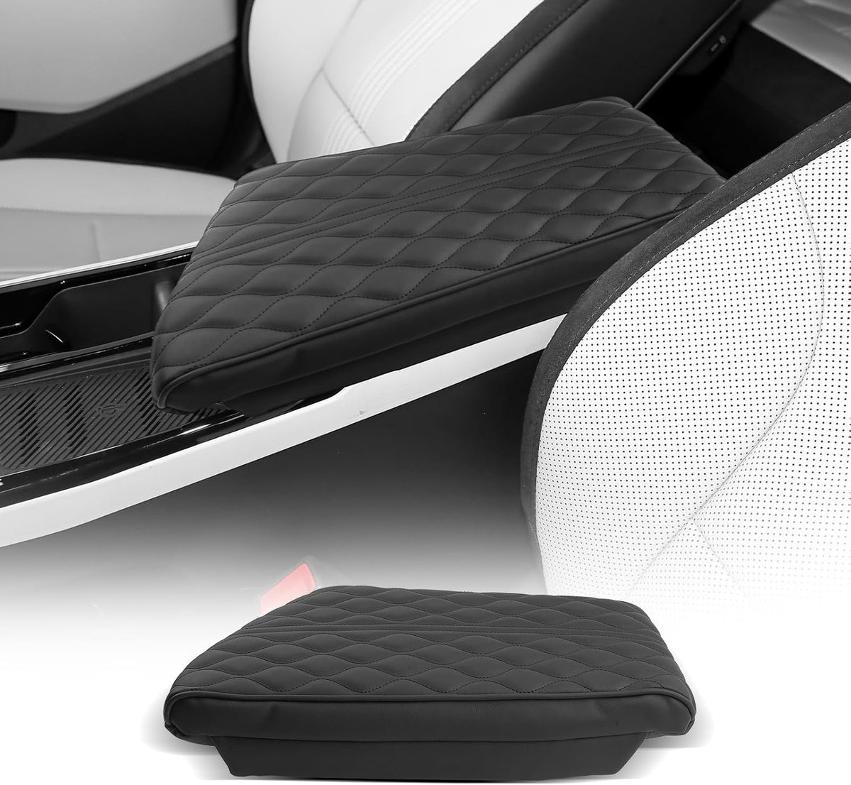 CDEFG for Kia EV6 2022-2025 Center Console Cover Armrest Box Cover for EV6 (Light, Light Long Range, Wind, GT-Line, GT) 2022 2023 2024 2025 Accessories Arm Rest Protector
