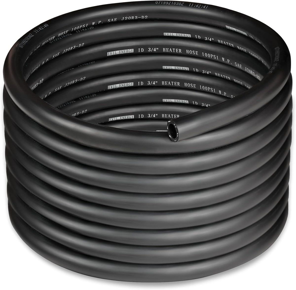 EVIL ENERGY 3/4" Heater Hose Coolant Radiator Straight 100PSI SAE 20R3 20FT Black