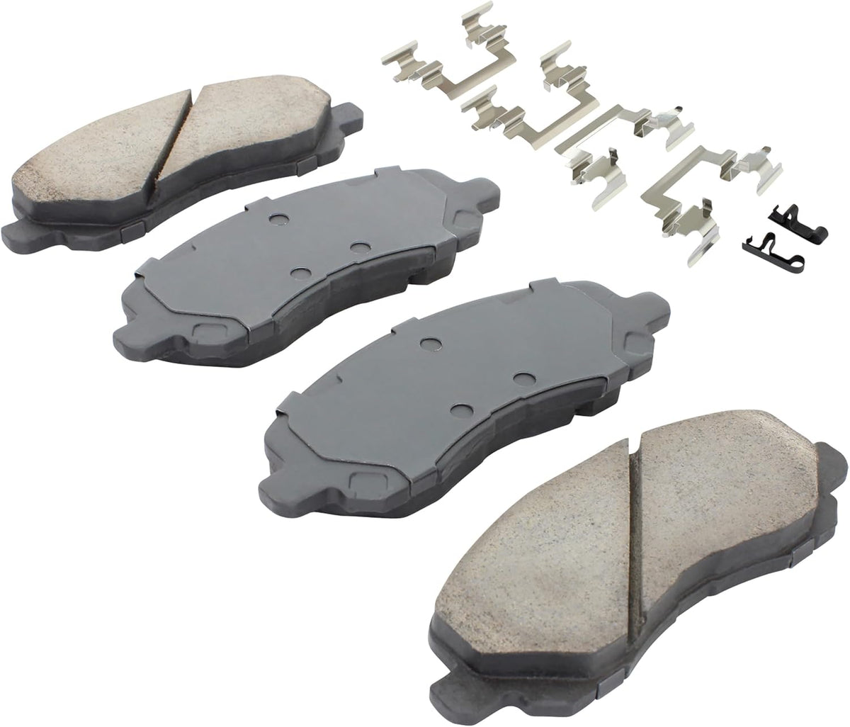 Premium Ceramic Front Brake Pads (1001-0866C) Compatible with 2001-2023 Chrysler/Dodge/Jeep/Mitsubishi (200/ASX/Avenger/Caliber/Cirrus/Compass/Eclipse/Galant/Lancer/Outlander & More)