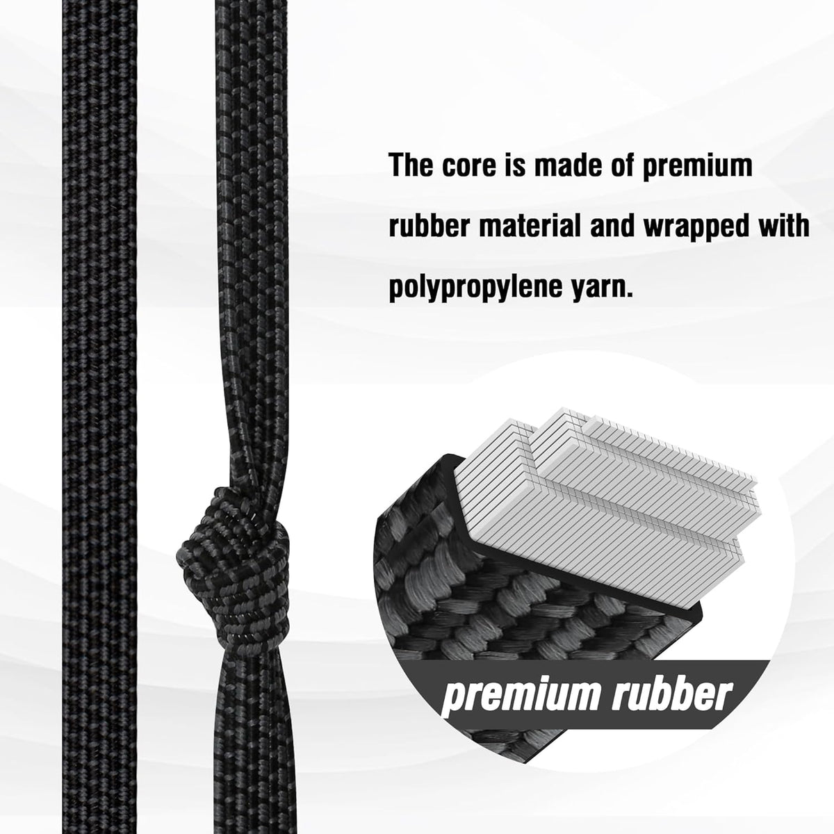 Bungee Cords, Flat Adjustable Bungee Cords with Hooks Heavy Duty 48 Inch, Elastic Rubber Black Bungee Straps with Buckle Hooks for Outdoor, Camping, Tarps, Bike Rack, Tent, Truck, 6 Pack