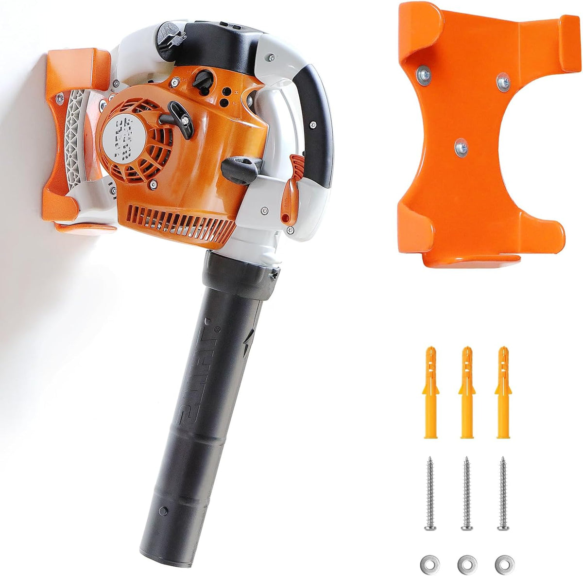 Leaf Blower Hanger, 1 Pack Upgrade Handheld Blower Rack for Garage Wall, Leaf Blower Holder for Stihl BG-56, BG-66, BG-86, SH-56, SH86