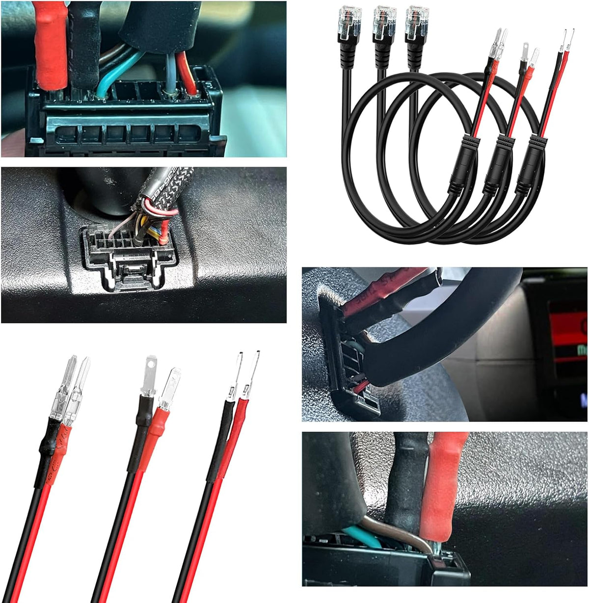 Radar Detector Mount,Rearview Mirror Rod Radar Mounting Bracket+Rearview Mirror Hard Wire Power Cord kit16,with Inline Fuse (for Valentine V1 Radar Detector)