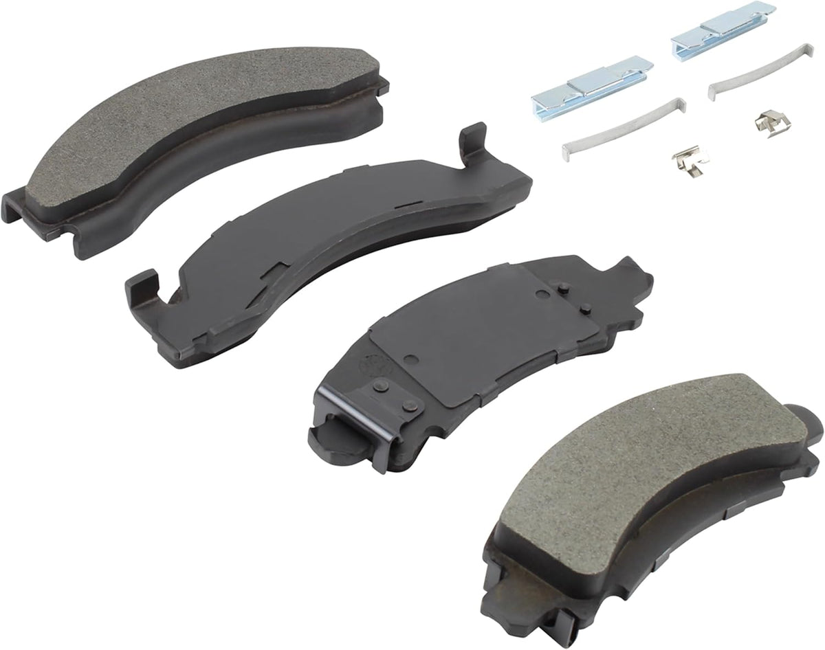 Premium Semi-Metallic Front Brake Pads (1001-0543M) Compatible with 1971-2002 Chevrolet/Dodge/GMC/International (C30 Pickup/C35/C35/C3500/C3500HD/D400/D450/G30/G30 Van/G35/G3500 Van)