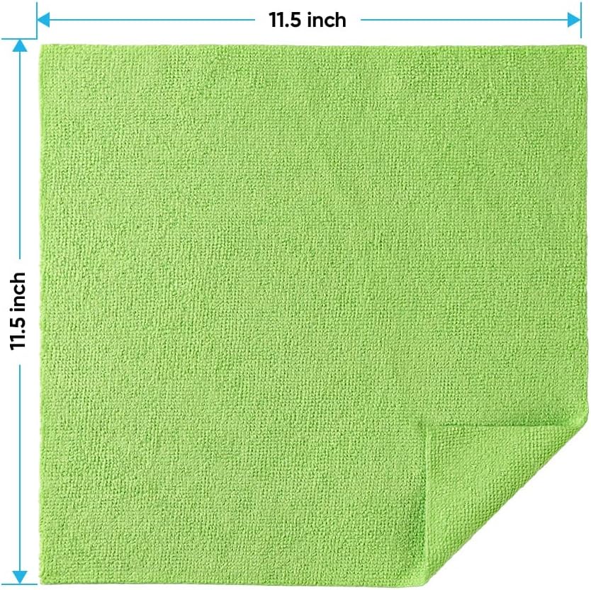 HOMEXCEL Microfiber Cleaning Cloths 100 Pack, Highly Absorbent Microfiber Towels, Lint & Scratch-Free Cleaning Rags for House, Kitchen and Car, Multi-Color Microfiber Towels for Car 11.5 x 11.5 inch
