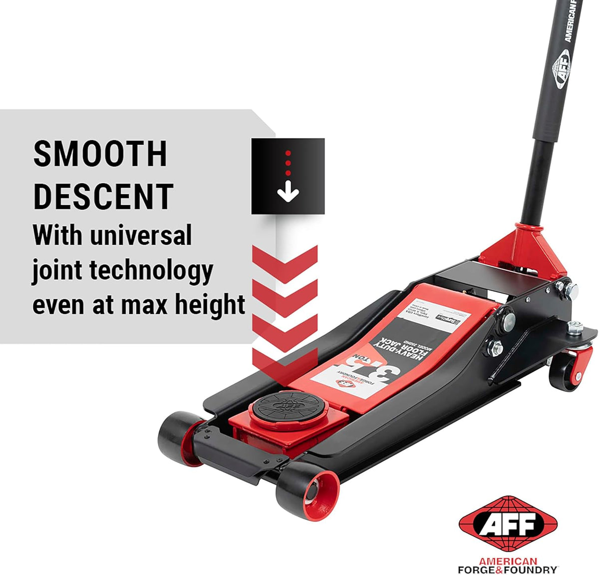 AFF 3.5 Ton Floor Jack - Low Profile Car Jack with Lightning Lift Hydraulic - Heavy Duty