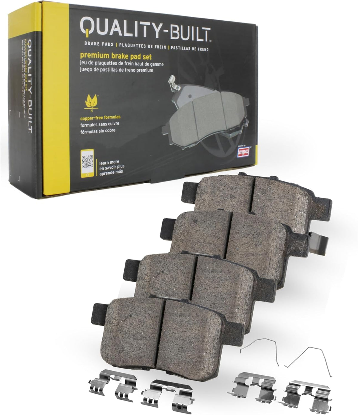 Premium Ceramic Front Brake Pads (1001-1303C) Compatible with Lexus LX570 2008-2021, Toyota Land Cruiser 2008-2021, Toyota Sequoia 2008-2022, Toyota Tundra 2007-2021