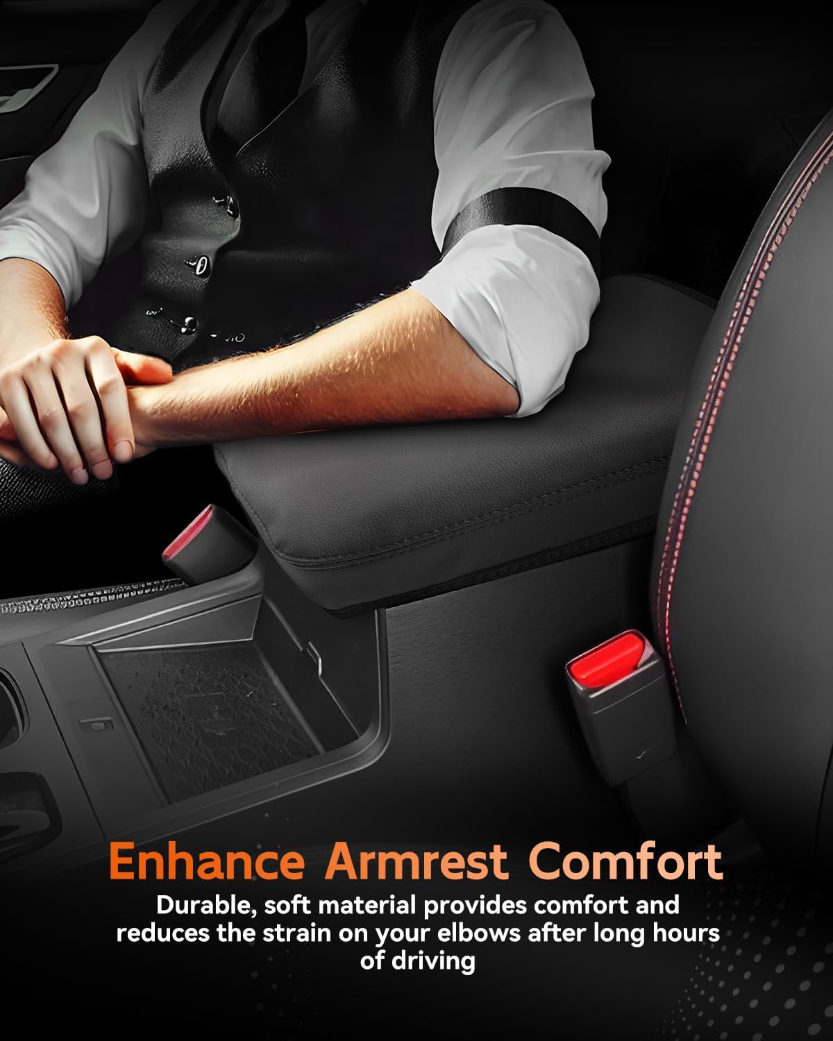 CDEFG for Nissan Frontier 2022-2025 Center Console Cover Armrest Box Cover for Frontier (S, SV, SL, Pro-X, Pro-4X) 2022 2023 2024 2025 Accessories Console Arm Rest Protector