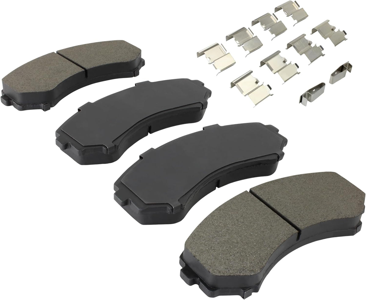 Premium Semi-Metallic Front Brake Pads (1001-0550M) Compatible with 1992-2011 Isuzu/Mazda/Mitsubishi (Axiom/Endeavor/Grandis/Montero/Montero Sport/MPV/Rodeo)